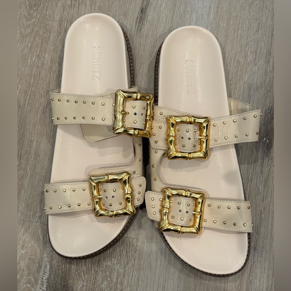 Schutz, buckle sandals, size 11